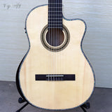 high grade flame maple cutway classic guitar with radian corner 39 inch