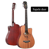 Andrew 38 inches folk guitar sapele body acoustic guitar