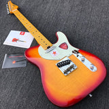 Wilkinson Bridge EART Electric guitar  Mahogany Body Cherry Sunburst Flame Maple,