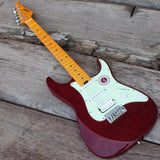 In Stock High Quality Eart Electric Guitar 2 piece mahogany body with Tiger Stripes, Mint Green Pickguard, More color options
