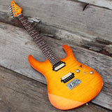 In Stock Brand New EART Electric Guitar Honey Sunburst Flame Maple top 24frets High Quality guitar parts, More Color Options